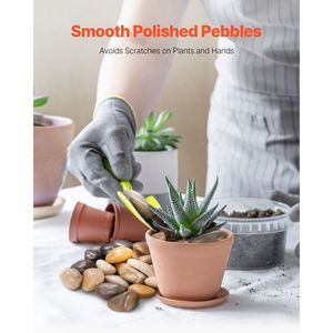 Sassi di fiume naturali multicolore da 1-2 pollici, 15 libbre, ciottoli e ghiaia levigati per giardinaggio e pavimentazione - Product Image 4