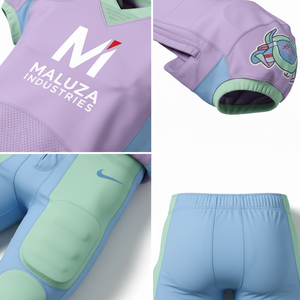 ชุดยูนิฟอร์มอเมริกันฟุตบอลแบบกำหนดเอง พิมพ์ลายแบบซับลิเมชั่นความละเอียดสูง พร้อมชื่อทีมและหมายเลข ชุดฝึกซ้อมฟุตบอลผ้าตาข่ายทนทาน - Product Image 5