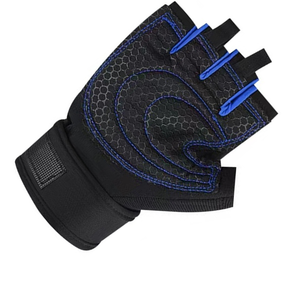 No-slip Polyester Padded Palm Protection Shockproof Breathable Adjustable for Closure Unisex Half Finger <b>Gloves</b> for Cycling - Product Image 6
