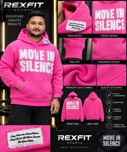 Custom <b>Pink</b> Pullover <b>Hoodie</b> Men Applique Letter Graphic Streetwear Oversized Fleece Sweatshirt Kangaroo Pocket Heavyweight - Product Image 6