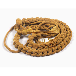 Aiguillette dorée bleue avec étiquettes dorées, cordon d'épaule doré en gros pour uniforme de cérémonie - Product Image 2