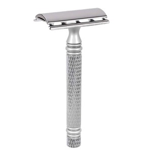 Maquinilla de afeitar de doble filo premium, maquinilla de seguridad de alta resistencia para un afeitado suave de la barba, maquinilla de afeitar reutilizable de acero inoxidable - Product Image 1