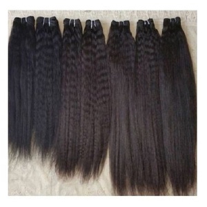 Vente en gros de paquets brésiliens frisés lisses avec Closure 4x4 10A 100% cheveux humains non traités 3 paquets avec Lace Closure naturel - Product Image 5