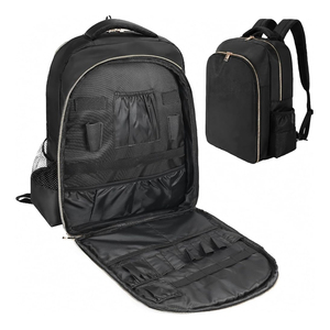 Hairdressing <b>Tool</b> Kit Large-Capacity Barber <b>Backpack</b> PU Polyester Dual-Shoulder Strap Zipper Closure for Clippers Supplies - Product Image 1