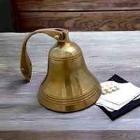 Cloche de bateau en laiton style vintage modèle HB36/4, légère, décoration artistique, artisanale, tendance, polyvalente, nautique, marine, bureau