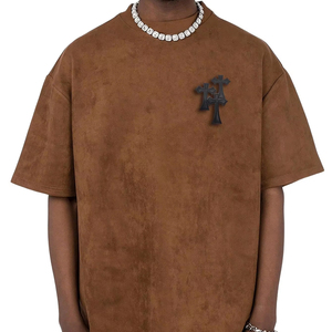 Camiseta estampada para hombre, oversize, de corte holgado, hombros caídos, manga corta, de algodón, estilo casual y streetwear - Product Image 1