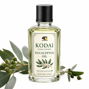 Huile d'eucalyptus 100% pure et naturelle de Kodai Global Export, provenant du Tamil Nadu, pour les soins de la peau, les soins capillaires et l'aromathérapie - Utilisation multifonctionnelle - Product Image 1
