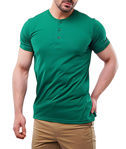 Camiseta de Gimnasio de Lujo para Hombre, 100% Algodón Tejido, de Alta Calidad, Ecológica, de Secado Rápido, Transpirable, Holgada, con Cuello Redondo y Ribete en Contraste, de Alto Rendimiento - Product Image 1