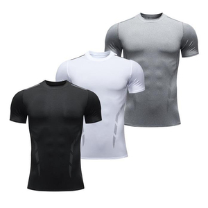 Camisetas de Compresión para Hombre de Alta Calidad, Impresas, Transpirables, Antibacterianas, de Spandex/Poliéster, para Entrenamiento al Aire Libre, Gimnasio, Personalizables - Product Image 1