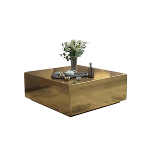 Juego de Mesa de Centro Moderno, Metal Dorado Simple con Diseño Creativo y Lujoso para Sala de Estar, Decoración del Hogar - Product Image 4