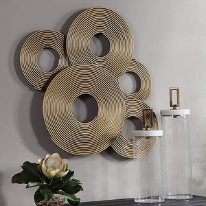 Décorations murales florales modernes de haute qualité à prix de gros, arts muraux créatifs ronds pour la décoration murale disponibles - Product Image 1