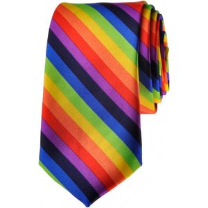 2025 Unisex 2 pulgadas corbata delgada Diagonal Arco Iris raya pajarita y corbatas Unisex Diagonal colorido Rainbo - Product Image 2