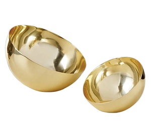 Bol de service polyvalent en acier inoxydable pour la cuisine Bol de service au fini doré Forme et taille personnalisées à faible taux - Product Image 1