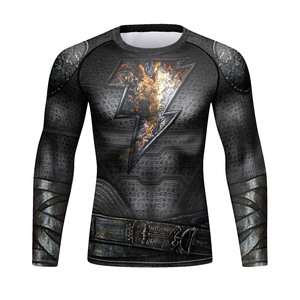 Conjuntos de 2 Piezas para Hombre, Diseño Personalizado sin Costuras, Camiseta Deportiva y Pantalones Cortos de Compresión - Product Image 3