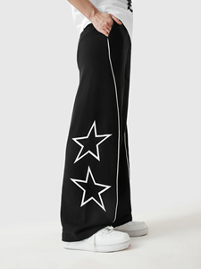 Custom 100% Soft Cotton Men Breathable Straight Leg Sports Pants Lightweight Casual Outdoor <b>Trousers</b> with Elastic Waist - Product Image 2
