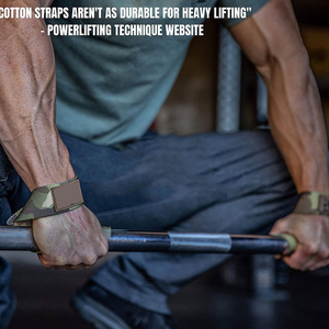 Sangles de musculation en coton respirant pour hommes et femmes, support de poignet pour entraînement de soulevé de terre, fournisseur en gros - Product Image 5
