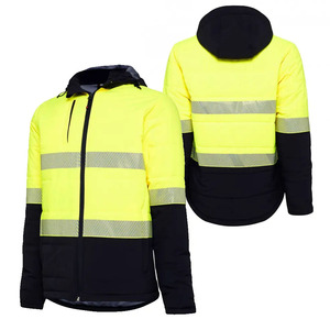 Chaqueta de Seguridad Reflectante de Alta Visibilidad, Personalizada, de Secado Rápido, Resistente al Viento, con Capucha, Gruesa, para Invierno, Unisex, Venta al Por Mayor de Fábrica - Product Image 1