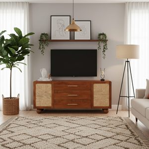 Solid Wood Sideboard <b>Cabinet</b> with <b>Storage</b> Shelves and Drawers Modern Wooden Buffet for <b>Dining</b> <b>Room</b> Living <b>Room</b> Home Furniture - Product Image 5