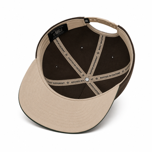 Casquette de baseball structurée à 6 panneaux et visière plate, style vintage tendance, bicolore, avec patch tissé personnalisé, pour le streetwear (vente en gros) - Product Image 2