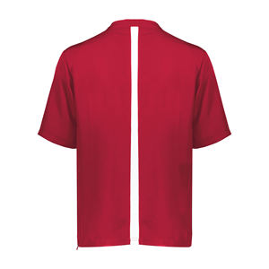 Chaqueta deportiva ligera cortavientos con cuello alto, logotipo frontal, cremallera, poliéster que absorbe la humedad, chaqueta de béisbol para hombre. - Product Image 5