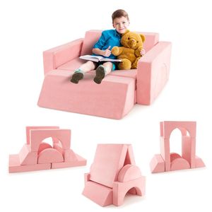 Set Divano per Bambini 8 Pezzi, Design Moderno a Cartoni Animati, Caratteristiche di Sicurezza per Camera da Letto, Soggiorno e Uso Esterno - Product Image 1