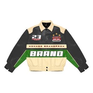 High Quality Latest Style Unisex Leather Bomber Jacket Customized Solid Color Casual Slim Fit <b>Winter</b> Eco-Friendly Vintage - Product Image 2