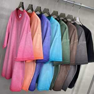 Camiseta de hombre extragrande de algodón 100% personalizada, estilo vintage, con lavado ácido, bordado, estampado DTG y serigrafía, de tejido liso y gramaje pesado. - Product Image 2