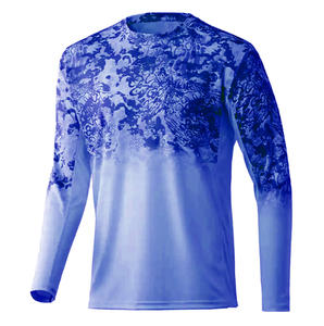 Camisa de Pesca con Capucha de Manga Larga Unisex, Personalizada OEM, 100% Poliéster, con Máscara Transpirable Integrada, Protección UPF 50+ - Product Image 1