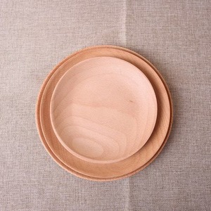 Round Wood Serving <b>Plate</b> Eco Friendly Luxury Serving <b>Plate</b> Durable & Dishwasher Safe for Home Restaurant Hotel - Product Image 2