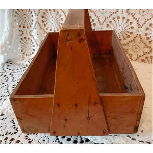 <b>Rustic</b> Wooden Storage Caddy Vintage <b>Desk</b> Organizer Box Wholesale Decorative Wood Tote Basket with Handle for Home Wooden Caddy - Product Image 2