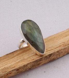 Wholesale 925 Sterling <b>Silver</b> Classic Women's Amethyst Pear Cut Faceted Gemstone Bezel Set Handmade <b>Statement</b> <b>Ring</b> - Product Image 3