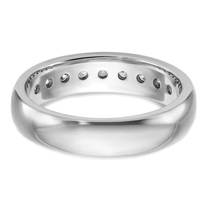 Anillo de Boda de Oro Blanco con Diamantes Cultivados en Laboratorio con Engaste en Canal - Product Image 3