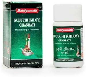 Tabletas Guduchi Giloy Ghan Bati, paquete de 60 unidades, suministro para el cuidado de la salud, para fortalecer el sistema de defensa natural del cuerpo - Product Image 2