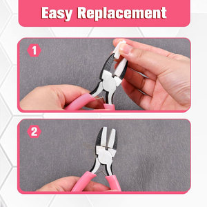 ชุดเครื่องมือทำเครื่องประดับ 2 ชิ้น, คีมปากอ่อนพร้อมคีมทำห่วง 6 in 1 ขนาด 3 มม. ถึง 10 มม., คีมปากแบน - Product Image 5
