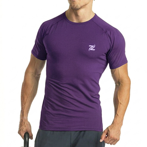 Training Shirt <b>Men</b> Gym Workout Fitness Athletic Sports Performance Apparel Breathable Quick Dry Lightweight <b>Stretch</b> Moisture - Product Image 5