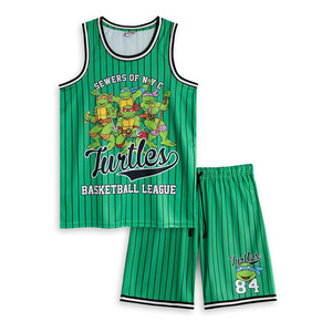 Turtles Mens Green Basketball Set | 2 Piece Turtles Basketball League Outfit | Sports Apparel - Product Image 1