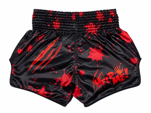 Pantalones Cortos de Muay Thai para Hombre Fairtex Rojos y Negros con Estampado de Llamas Naranjas, Transpirables, de Satén, para Artes Marciales Mixtas - Product Image 4