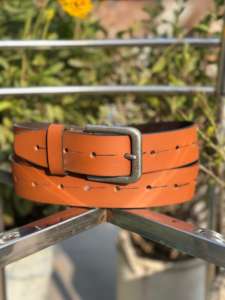 Cinturón de Hombre de Alta Calidad Hecho a Mano con Hebilla de Hierro y Acabado Premium de 3.5 cm de Ancho para Uso Formal y de Oficina - Product Image 3