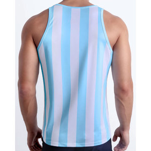 Custom Designed Men's Tank Top Soft Polyester Trendy Two-Tone Formal Style for Summer Wear Available in All Sizes - Product Image 6