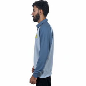 Sudadera de manga larga con cuello y botones, estampada a cuadros, informal, de algodón de alta calidad, suelta, térmica, para invierno, para hombre, tipo polo. - Product Image 4