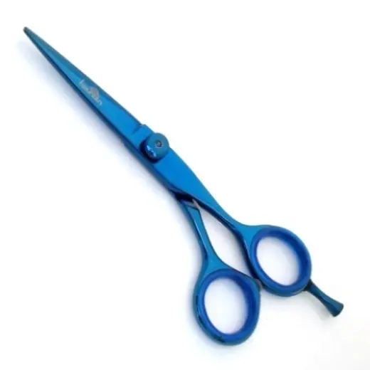 Groothandel Barber Scissor Haarbehandeling Snijden Roestvrij Staal Schoonheid Hair Styling Kappers Gereedschap Schaar Blauwe Plasma Kleur