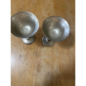 Vintage Handmade Metal Cocktail <b>Goblets</b> With Long Stem Bell Shape For Party Occasion Quantity 2 - Product Image 4