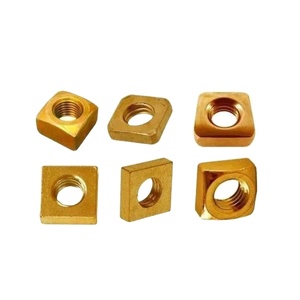Premium brass square nuts threaded <b>fasteners</b> high strength corrosion resistant industrial hardware fittings bulk supply - Product Image 2
