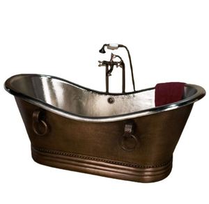 Bañera Ovalada Independiente de Cobre para Baño, Hotel o Villa - Product Image 2