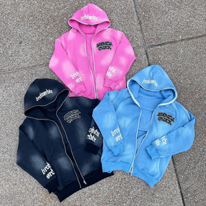 Conjunto de Sudadera con Capucha y Pantalones Deportivos con Lavado Ácido Personalizado, Ligero, de Algodón, Estilo Casual Urbano, con Logotipo de Marca Privada para Hombre - Product Image 3