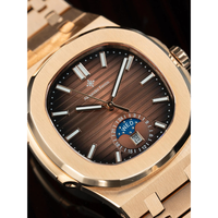Fermoir pliant de sécurité Alexander Ferros 6122R/08 en acier inoxydable saphir Miyota 5BAR, résistant à l'eau, mécanique, sport, automatique