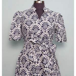 Robe longue vintage en coton pour femme avec ceinture, manches courtes, élégante, style maxi, robe de plage pour femme - Product Image 4