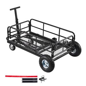 Porte-bagages arrière pliable 2-en-1 en acier sur roues pour attelage, 36,2" x 21,3" x 11,8" - Product Image 1