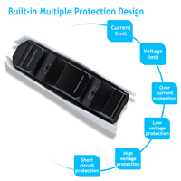 Chargeur double contrôleur de sécurité Tri-Protection MCBAZEL pour PS5 DualSense/DualSense Edge - Blanc