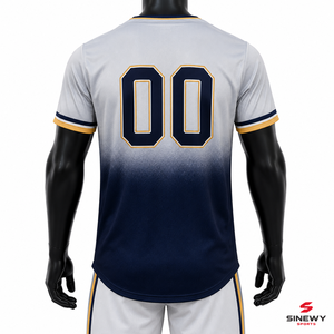 SINEWY SPORTS Camiseta de Béisbol para Hombre Adulto, Nombre del Equipo 00, Color Degradado Sublimado, Secado Rápido, Manga Corta, Corte Regular - Product Image 2